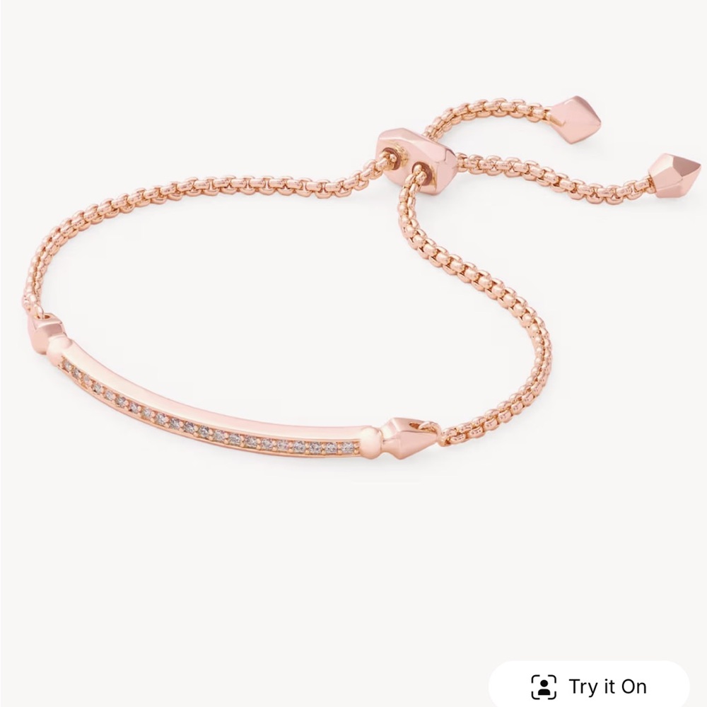 Kendra Scott Ott Adjustable Chain Bracelet in Rose Gold